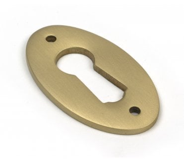 From The Anvil 52456 Oval Standard Keyhole Escutcheon - Satin Brass