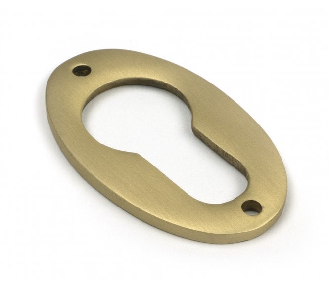 From The Anvil 52458 Oval Euro Profile Escutcheon - Satin Brass