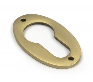 From The Anvil 52458 Oval Euro Profile Escutcheon - Satin Brass