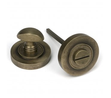 From The Anvil 52464 Bathroom Turn & Release Set (Plain) - Burnished Brass