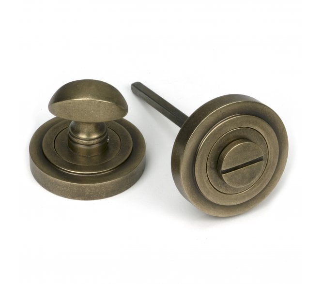 From The Anvil 52465 Bathroom Turn & Release Set (Art Deco) - Burnished Brass