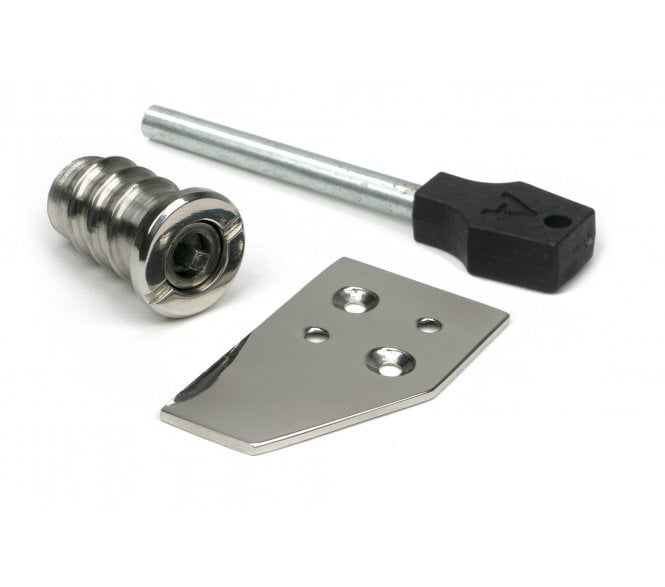 From The Anvil 52474 Polished Stainless Steel (Grade 316) Key-Flush Sash Window Stop