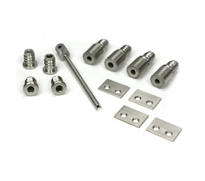 From The Anvil 52478 Satin Stainless Steel (Grade 316) Secure Stops (Pack of 4)