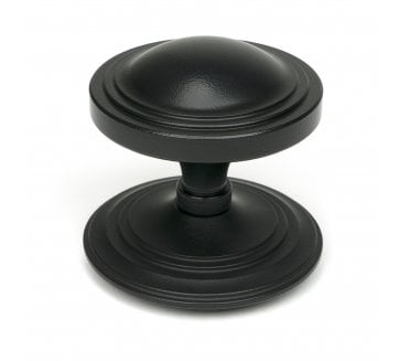 From The Anvil 52533 Art Deco Centre Door Knob - Matt Black