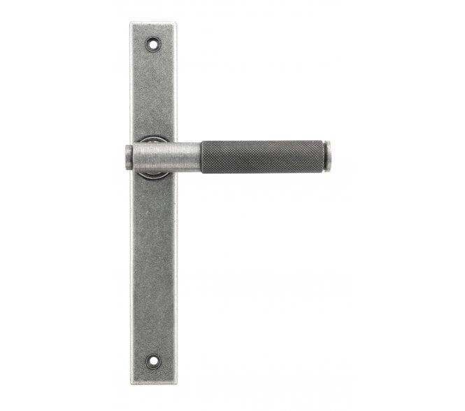 From The Anvil 52541 Pewter Brompton Slimline Lever Espag. Latch Set