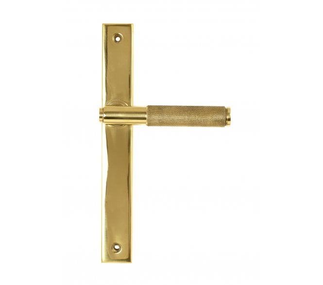 From The Anvil 52542 Polished Brass Brompton Slimline Lever Espag. Latch Set