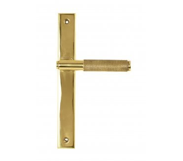 From The Anvil 52542 Polished Brass Brompton Slimline Lever Espag. Latch Set