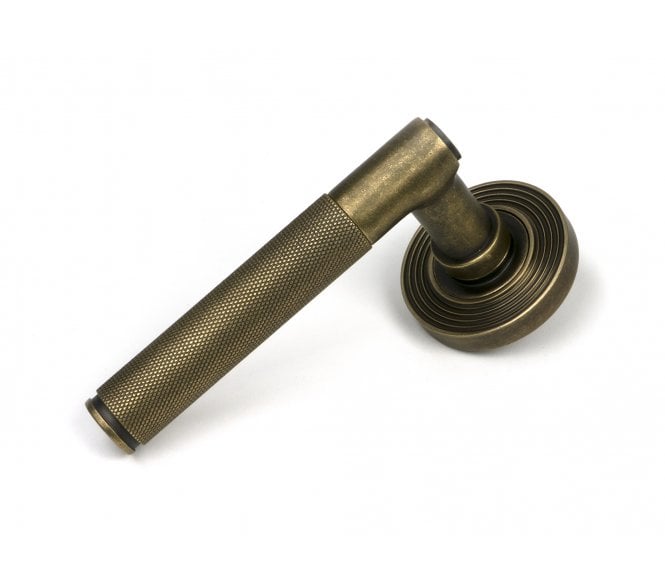 From The Anvil 52638 Brompton Lever on Rose Set (Beehive) - Unsprung - Burnished Brass