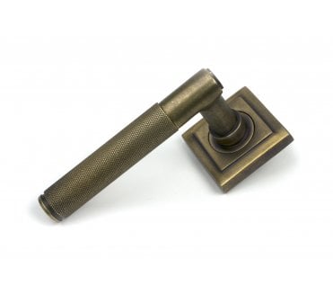 From The Anvil 52639 Brompton Lever on Rose Set (Square) - Unsprung - Burnished Brass