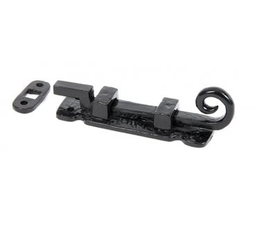From The Anvil 73130 4 Cranked Monkeytail Door Bolt - Black Antique