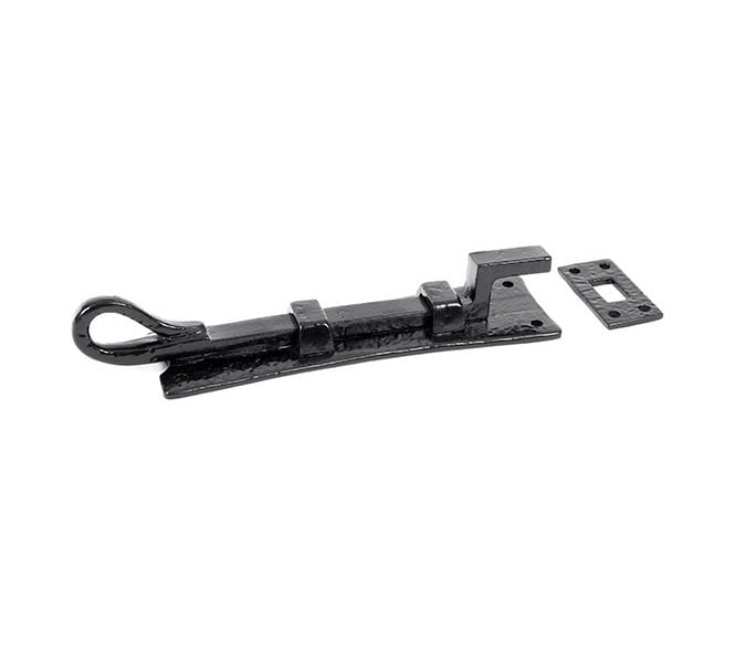 From The Anvil 73131 6 Cranked Monkeytail Door Bolt - Black Antique
