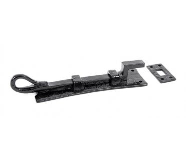 From The Anvil 73131 6 Cranked Monkeytail Door Bolt - Black Antique