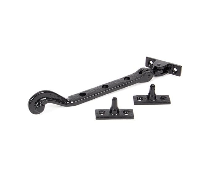 From The Anvil 73134 8 Rosehead Casement Stay - Black Antique