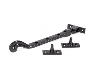 From The Anvil 73134 8 Rosehead Casement Stay - Black Antique