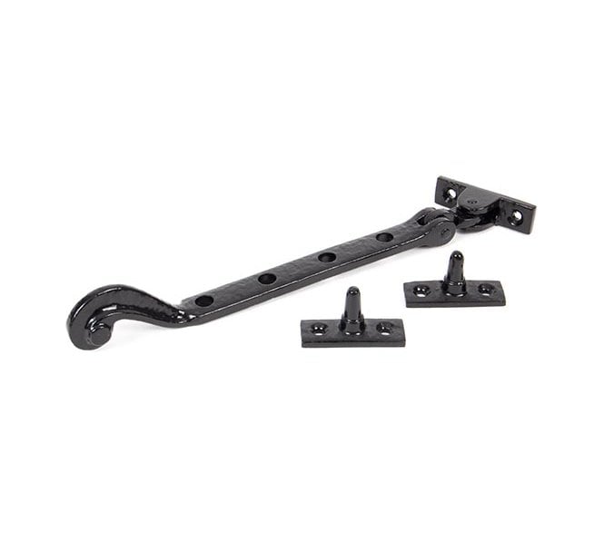 From The Anvil 73135 9 Rosehead Casement Stay - Black Antique
