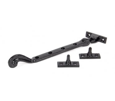 From The Anvil 73135 9 Rosehead Casement Stay - Black Antique