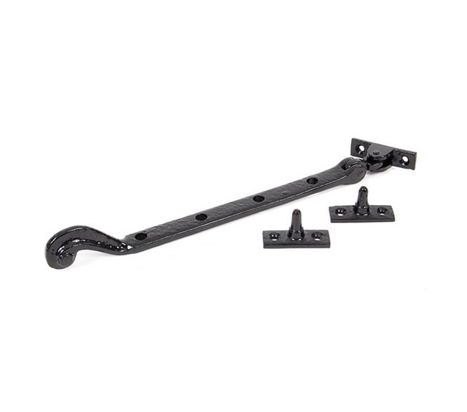 From The Anvil 73136 11 Rosehead Casement Stay - Black Antique