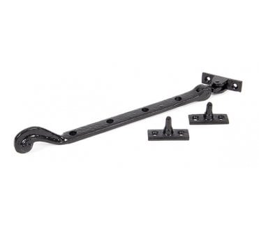 From The Anvil 73136 11 Rosehead Casement Stay - Black Antique