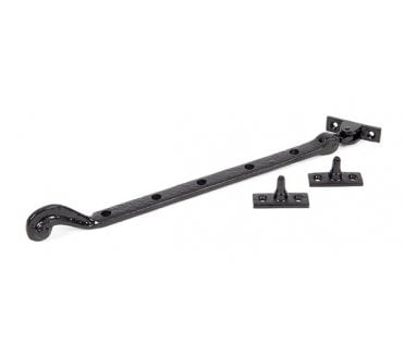 From The Anvil 73137 13 Rosehead Casement Stay - Black Antique