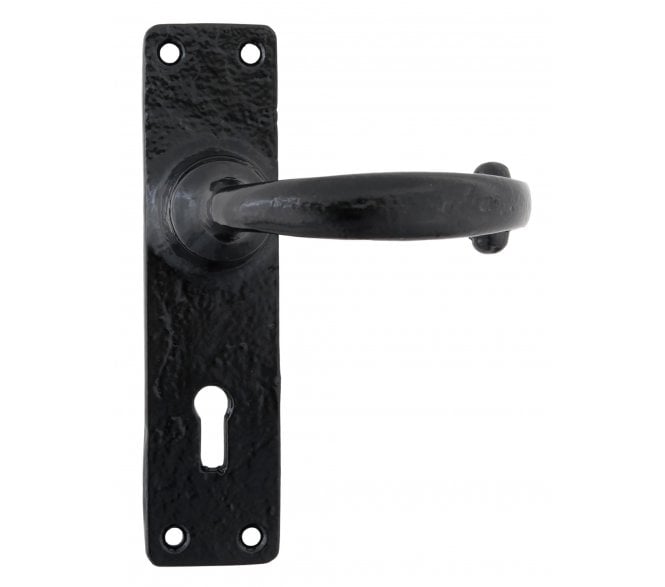 From The Anvil 73205M Classic Door Handles On Backplate MF - Black