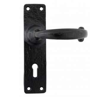 From The Anvil 73205M Classic Door Handles On Backplate MF - Black