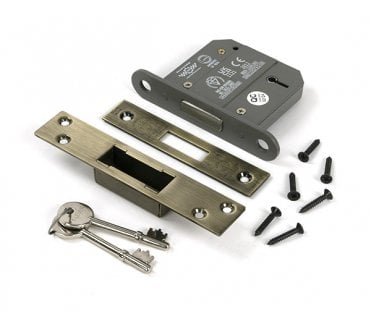 From The Anvil 76mm 5 Lever Mortice Dead Lock - Aged Brass