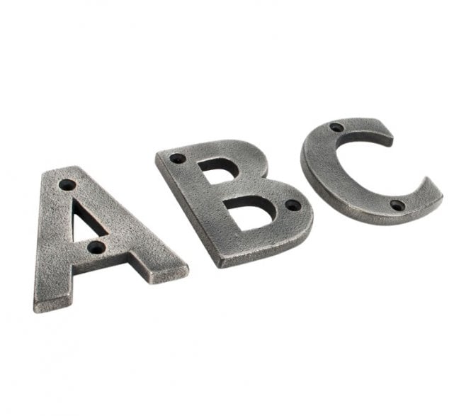 From The Anvil 78mm Alphabet Letters A-Z - Antique Pewter