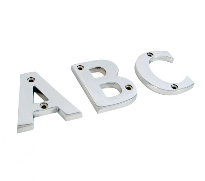 From The Anvil 78mm Alphabet Letters A-Z - Polished Chrome