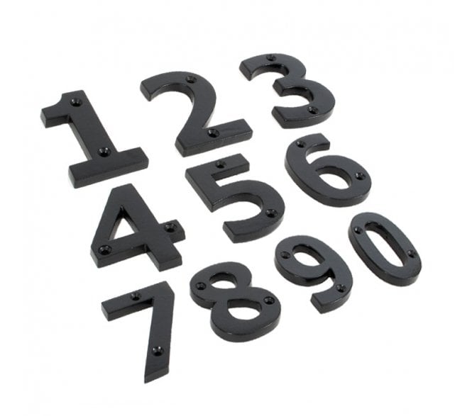 From The Anvil 78mm Door Numerals 0-9 - Black