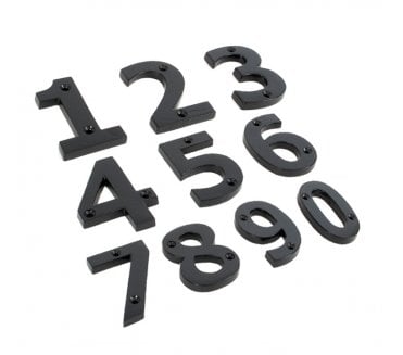 From The Anvil 78mm Door Numerals 0-9 - Black