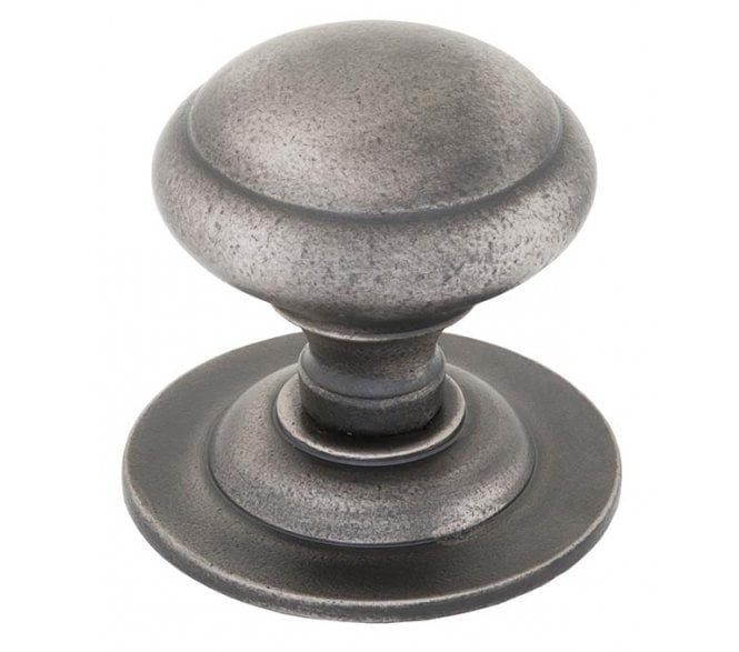 From The Anvil 83505 Plain Centre Door Knob - Antique Pewter