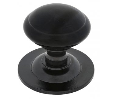 From The Anvil 83506 Plain Centre Door Knob - Black
