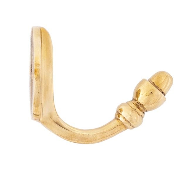 From The Anvil 83524 Period Coat Hook - Polished Brass
