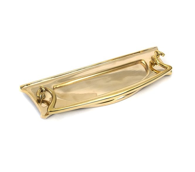 From The Anvil 83545 Art Deco Letter Plate & Knocker - Polished Brass