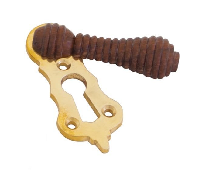 From The Anvil 83555 Beehive Escutcheon - Rosewood & Polished Brass
