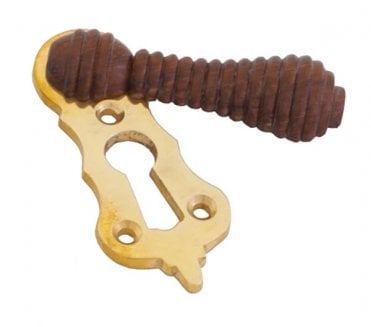 From The Anvil 83555 Beehive Escutcheon - Rosewood & Polished Brass