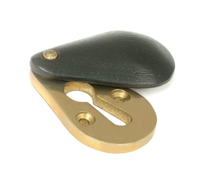 From The Anvil 83559 Plain Escutcheon - Ebony & Polished Brass