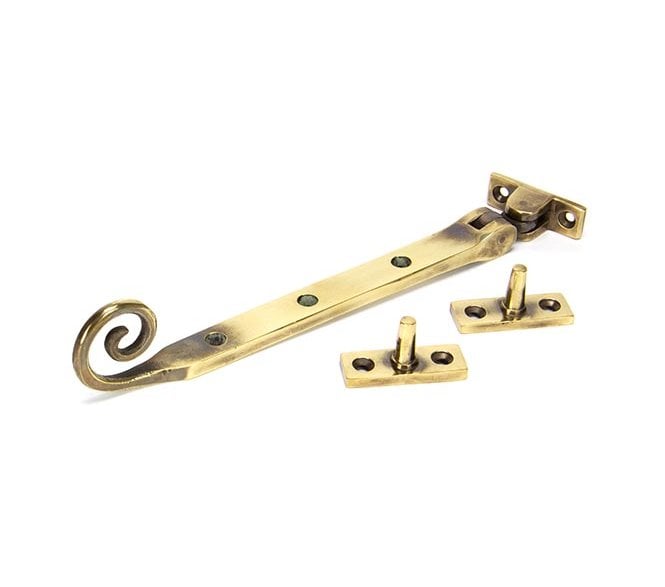From The Anvil 83567 8 Cast Monkeytail Window Stay - Aged Brass