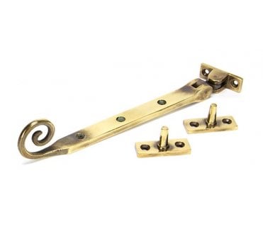 From The Anvil 83567 8 Cast Monkeytail Window Stay - Aged Brass