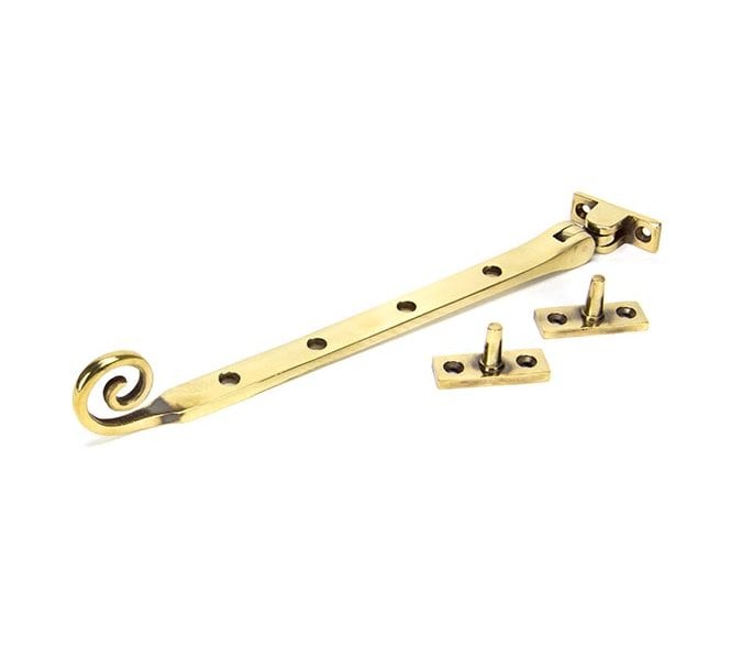 From The Anvil 83568 10 Cast Monkeytail Window Stay - Aged Brass