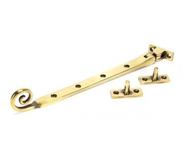 From The Anvil 83568 10 Cast Monkeytail Window Stay - Aged Brass