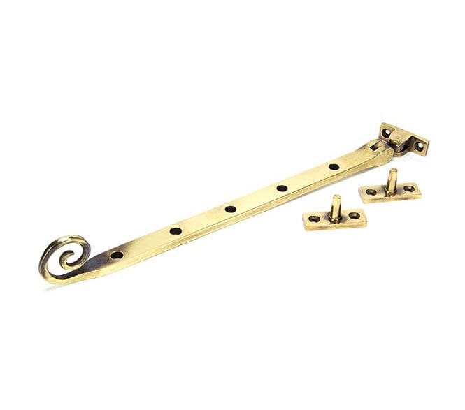 From The Anvil 83569 12 Cast Monkeytail Window Stay - Aged Brass
