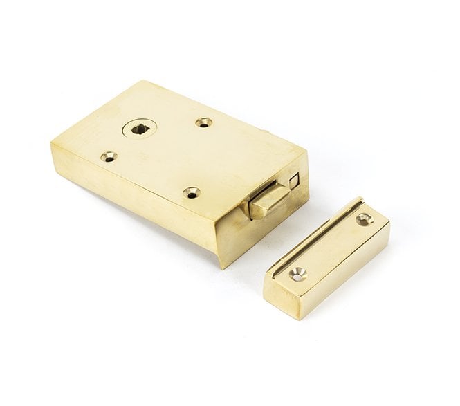 From The Anvil 83570 Left Hand Bathroom Rim Latch - Polished Brass