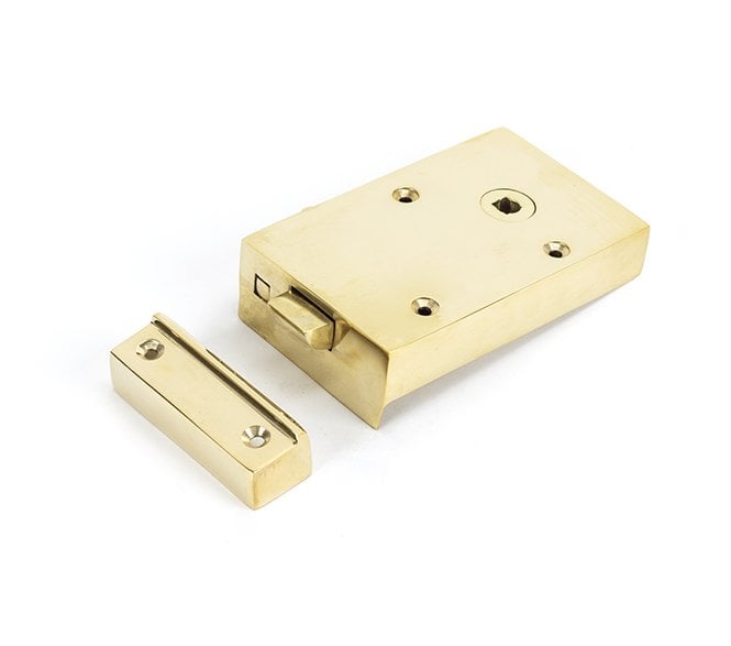 From The Anvil 83571 Right Hand Bathroom Rim Latch - Polished Brass