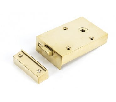 From The Anvil 83571 Right Hand Bathroom Rim Latch - Polished Brass