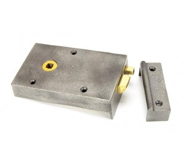 From The Anvil 83575 Left Hand Bathroom Rim Latch - Iron