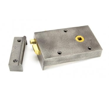 From The Anvil 83576 Right Hand Bathroom Rim Latch - Iron