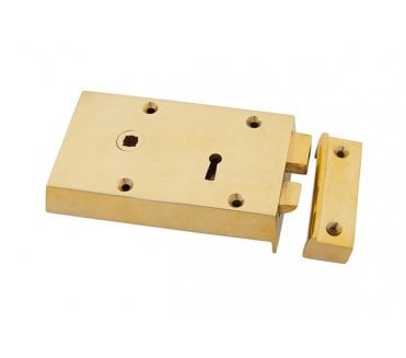 From The Anvil 83577 Left Hand Rim Lock (Small) - Polished Brass