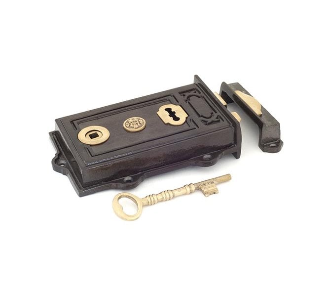 From The Anvil 83578 Davenport Iron Rim Lock Set - Iron