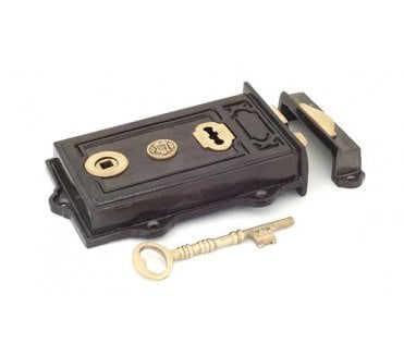 From The Anvil 83578 Davenport Iron Rim Lock Set - Iron
